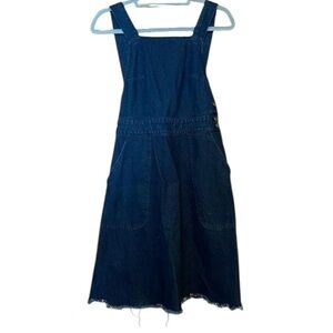 Free People Blue Denim jumper Dress size 4